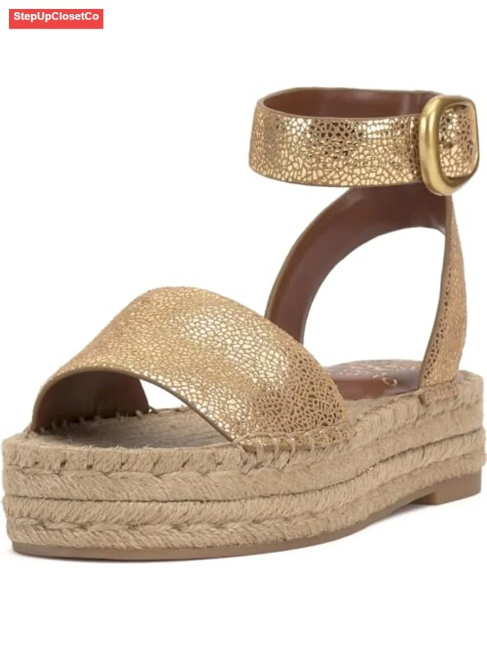 Vince Camuto Darna Espadrille Platform Sandals Suede Ankle Strap